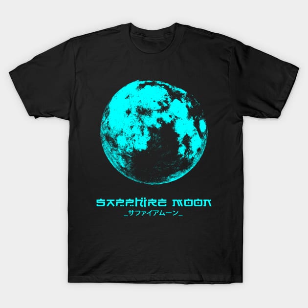 Sapphire Moon T-Shirt by BingoArtShop